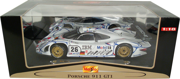 1998 Porsche 911 GT1 IBM - #26 McNish (Maisto) 1/18 diecast car scale model