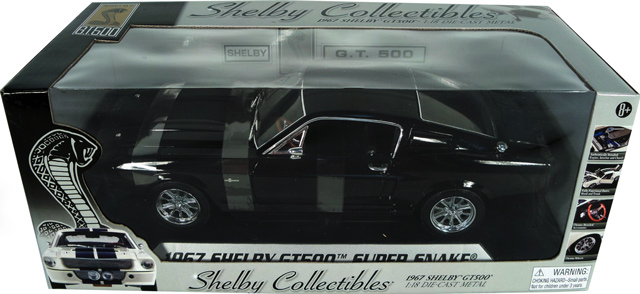 1967 Shelby Mustang GT500 Super Snake - Black (Shelby Collectibles) 1/18