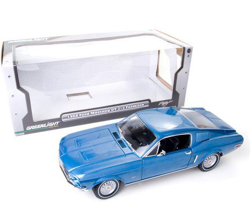 1968 Ford Mustang GT - Acapulco Blue (Greenlight) 1/18 12820