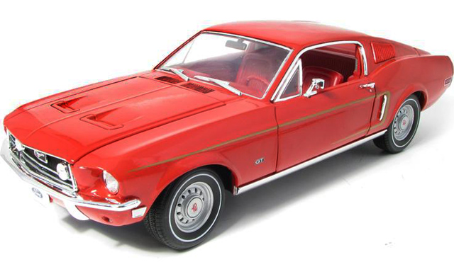 1968 Ford Mustang GT - Red (Greenlight) 1/18