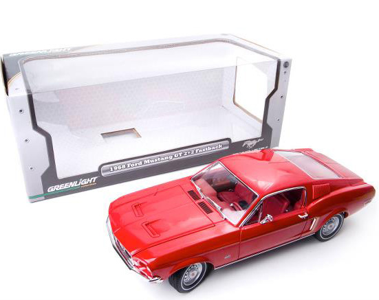 1968 Ford Mustang GT - Red (Greenlight) 1/18 12821 diecast car