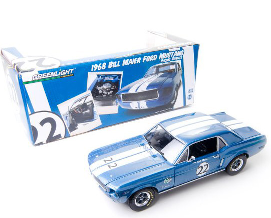 Edit Product: 1968 Ford Mustang #22 Bill Maier Tribute Car (Greenlight) 1/18 12832