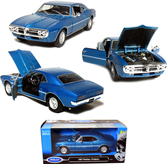 1967 Pontiac Firebird - Blue (Welly) 1/24