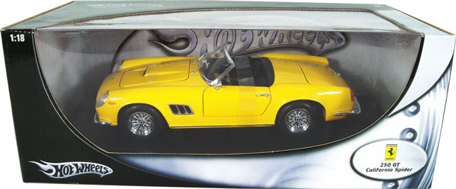 Ferrari 250 GT California Spider - Yellow (Hot Wheels) 1/18