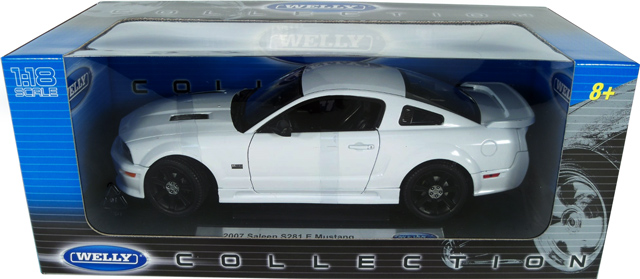 2007 Saleen Mustang S281E Police Interceptor - White (Welly) 1/18