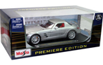 AMG Mercedes-Benz SLS Gullwing - Silver (Maisto) 1/18