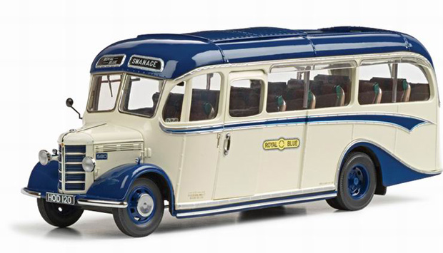 1949 Bedford OB Duple Vista Coach Royal Blue Bus (SunStar) 1/24