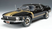 1970 Ford Boss 302 Mustang - Black w/ Gold (Highway 61) 1/18