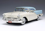 1957 Olds Super 88 - Victoria White & Banff Blue (Highway 61) 1/18