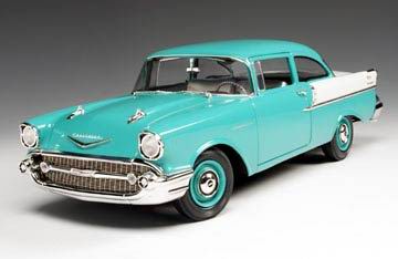 1957 Chevy 150 - Tropical Turquoise/Ivory (Highway 61) 1/18