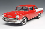 1957 Chevy 150 - Matador Red w/ India Ivory (Highway 61) 1/18