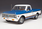 1972 Chevy Cheyenne C10 - Medium Blue & White (Highway 61) 1/18