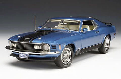 1970 Mustang Mach I - Medium Blue Metallic (Highway 61) 1/18 diecast ...