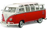 1962 Volkswagen Samba Micro Bus - Sealing Wax Red (SunStar) 1/12