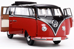 1956 Volkswagen Samba Micro Bus - Chestnut Brown & Red (SunStar) 1/12