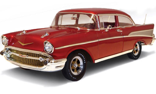 1957 Chevy Bel Air Street Machine - Maroon (Highway 61) 1/18