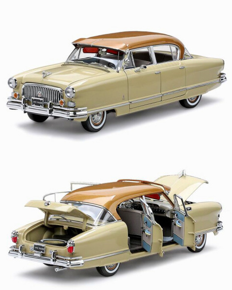 1952 Nash Ambassador Airflyte - Anniversary Gold Metallic / Champagne Ivory (SunStar) 1/18