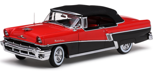 1956 Mercury Montclair Closed Convertible - Carousel Red / Tuxedo Black (SunStar Platinum) 1/18