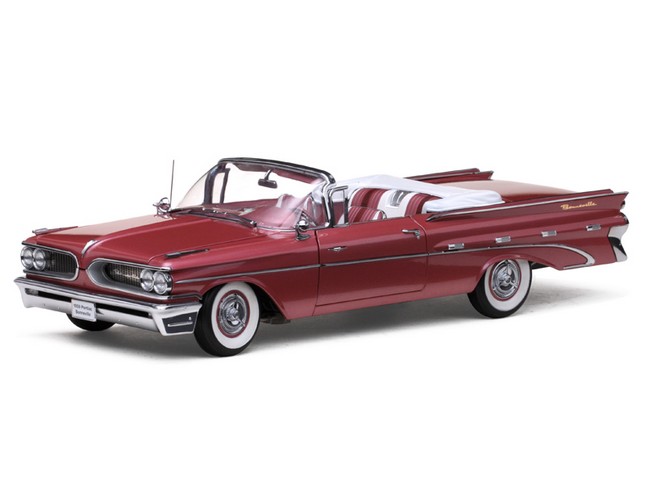 1959 Pontiac Bonneville Open Convertible - Royal Amethyst Metallic (SunStar Platinum) 1/18