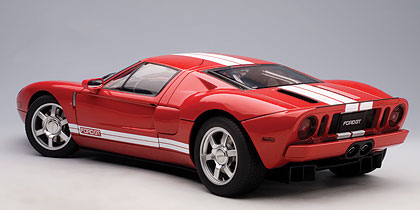 2004 Ford GT - Mark IV Red w/ White Stripe (AUTOart 73021) 1/18