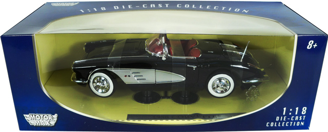 1958 Chevrolet Corvette Convertible - Black (MotorMax) 1/18 diecast