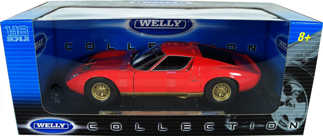 1971 Lamborghini Miura SV - Red (Welly) 1/18