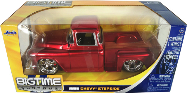 1955 Chevy Stepside Pickup - Red (Bigtime Muscle) 1/24