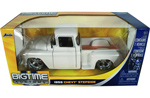 1955 Chevy Stepside Pickup - White (Bigtime Muscle) 1/24