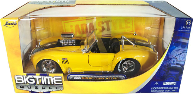 1965 Shelby Cobra 427 S/C - Yellow w/ Black Stripes (DUB City Bigtime Muscle) 1/24