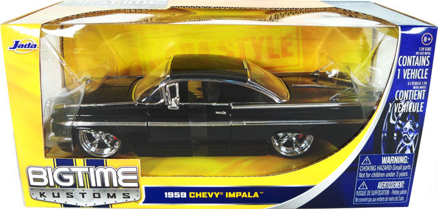 1959 Chevy Impala - Black (Bigtime Kustoms) 1/24 diecast car scale