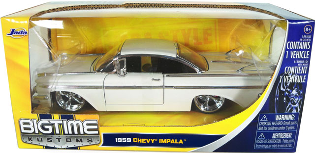 1959 Chevy Impala - Pearl White (Bigtime Kustoms) 1/24