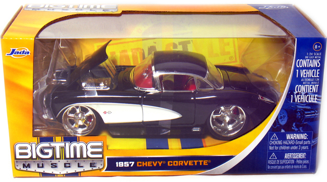 1957 Chevy Corvette - Glossy Black (DUB City Bigtime Muscle) 1/24