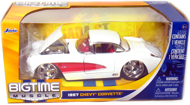 1957 Chevy Corvette - White (DUB City Bigtime Muscle) 1/24