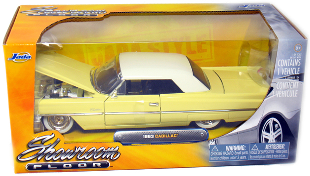 1963 Cadillac DeVille Yellow (Jada Toys Showroom Floor) 1/24 dub city