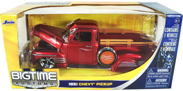 1951 Chevy 3100 Pickup Truck - Red (DUB City) 1/24