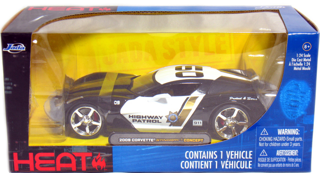 2009 Chevy Corvette Sting Ray Highway Patrol Police Car (DUB City) 1/24