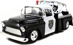 1955 Chevy Stepside Police Tow Truck (Jada Toys HEAT) 1/24