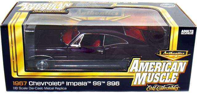 1967 Chevy Impala SS396 - Madeira Maroon (Ertl American Muscle) 1/18