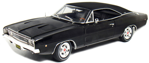 1968 Dodge Charger R/T 440 - Black (Ertl American Muscle) 1/18 autoworld diecast amm-943