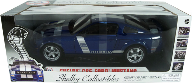 2006 Shelby Mustang CS6 - Vista Blue with Silver Stripes (Shelby Collectibles) 1/18