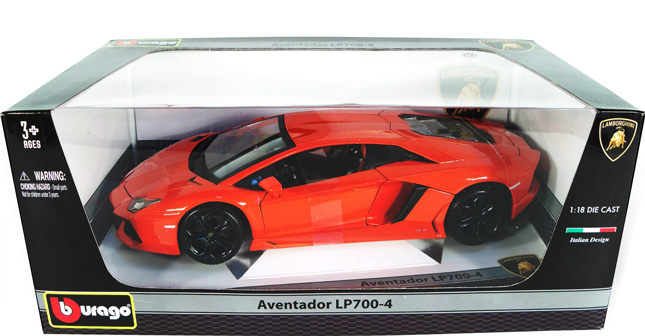 2011 Lamborghini Aventador LP700-4 - Orange (BBurago) 1/18