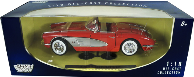 1958 Chevy Corvette Convertible - Red (MotorMax) 1/18